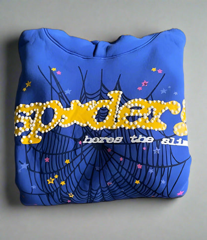 SP5DER Blue Hoodie Size MED Men’s